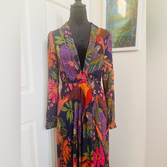 FARM Rio Cool Macaw Navy Floral Maxi Dress - Picture 4 of 12